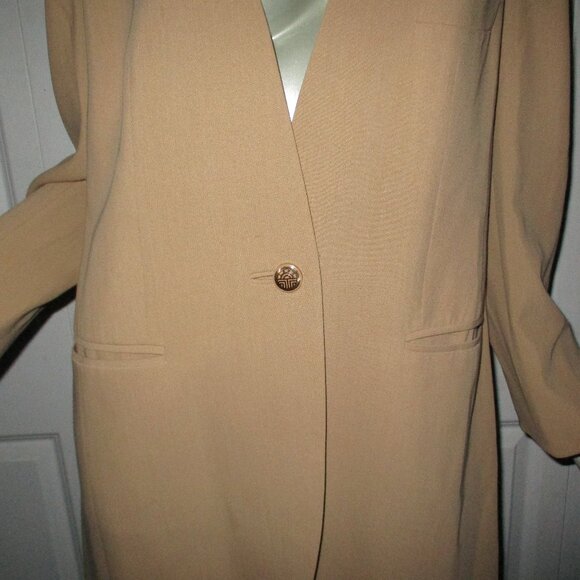 LOUIS FÉRAUD Tan/Camel Vintage Wool Lined Jacket - Picture 2 of 8